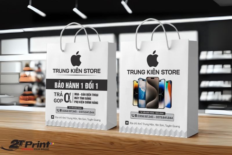 In túi giấy đựng điện thoại