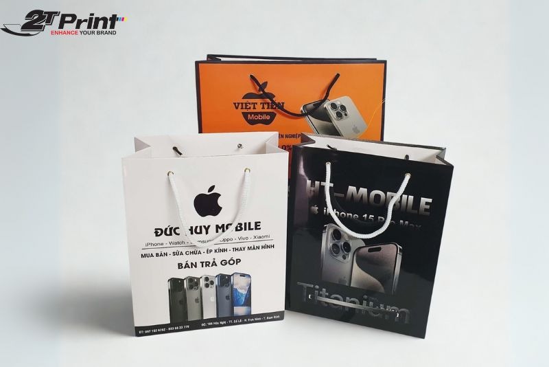 In túi giấy đựng điện thoại