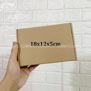 Hộp carton nắp gài kích cỡ 18x12x5cm