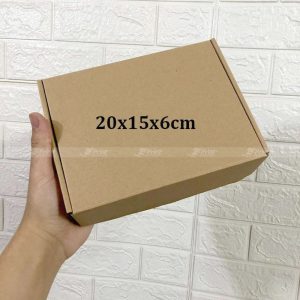 Hộp carton nắp gài kích cỡ 20x25x6cm