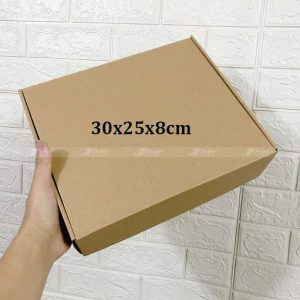 Hộp carton nắp gài kích cỡ 30x25x8cm