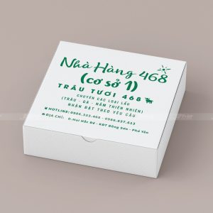 Hộp giấy đựng thức ăn Trâu Tươi 468