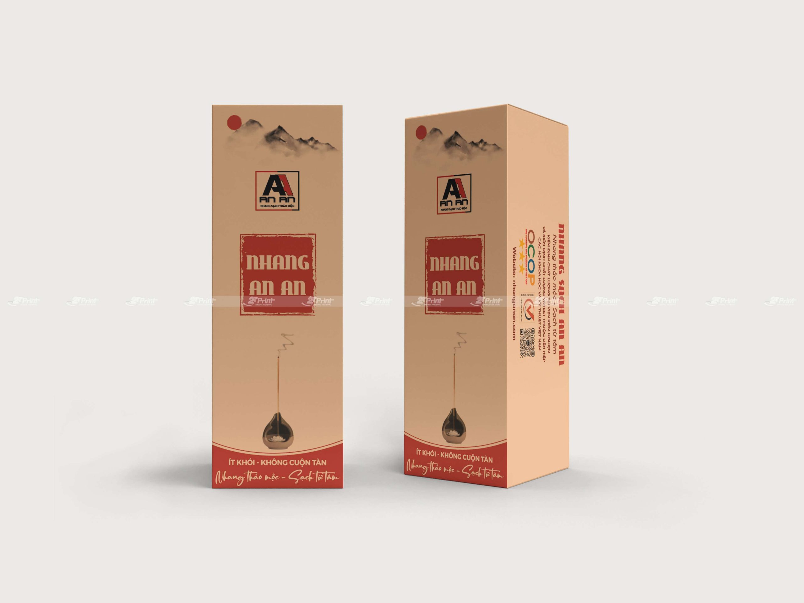 Hộp giấy đựng nhang An An