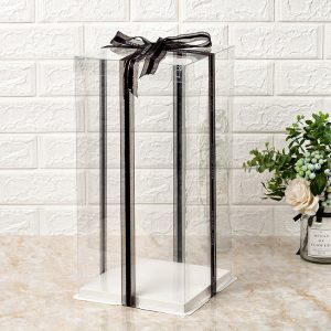 Hộp mica đựng bánh sinh nhật 3 tầng