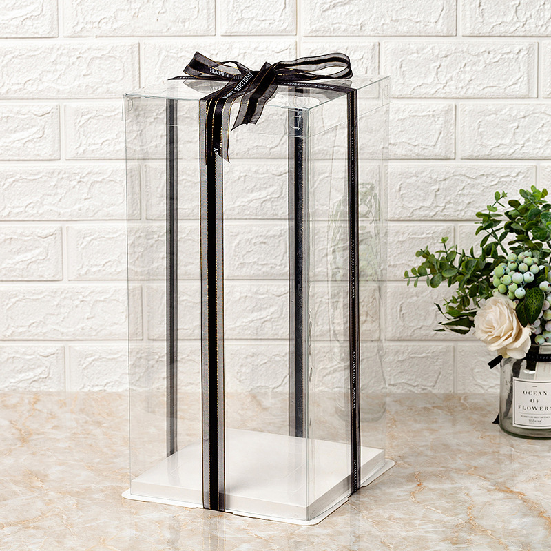 Hộp mica đựng bánh sinh nhật 3 tầng