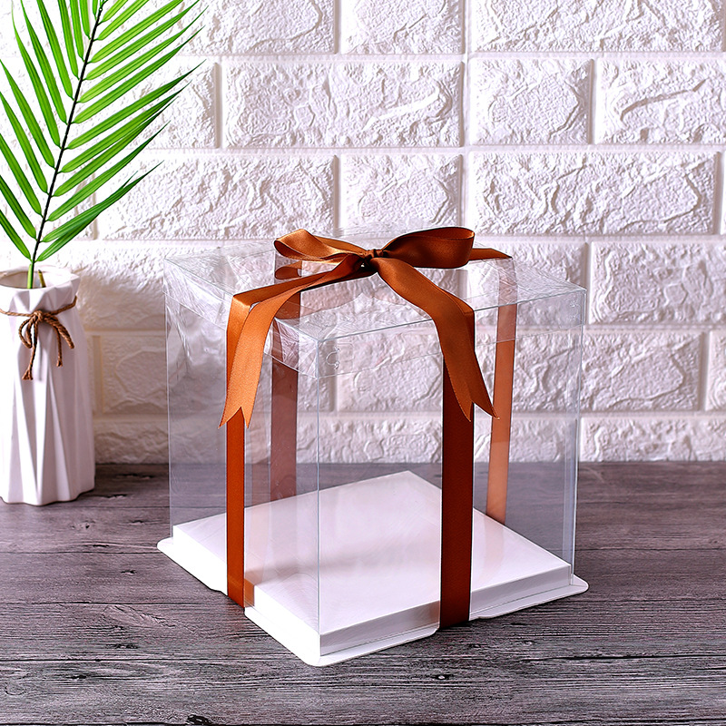 Hộp mica đựng bánh sinh nhật 2 tầng