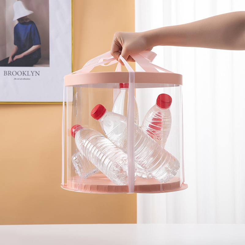 Hộp mica tròn 2 tầng đựng bánh sinh nhật - Ảnh 2