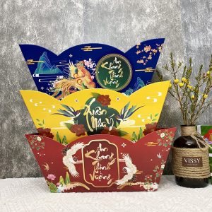 Khay thuyền đựng quà Tết