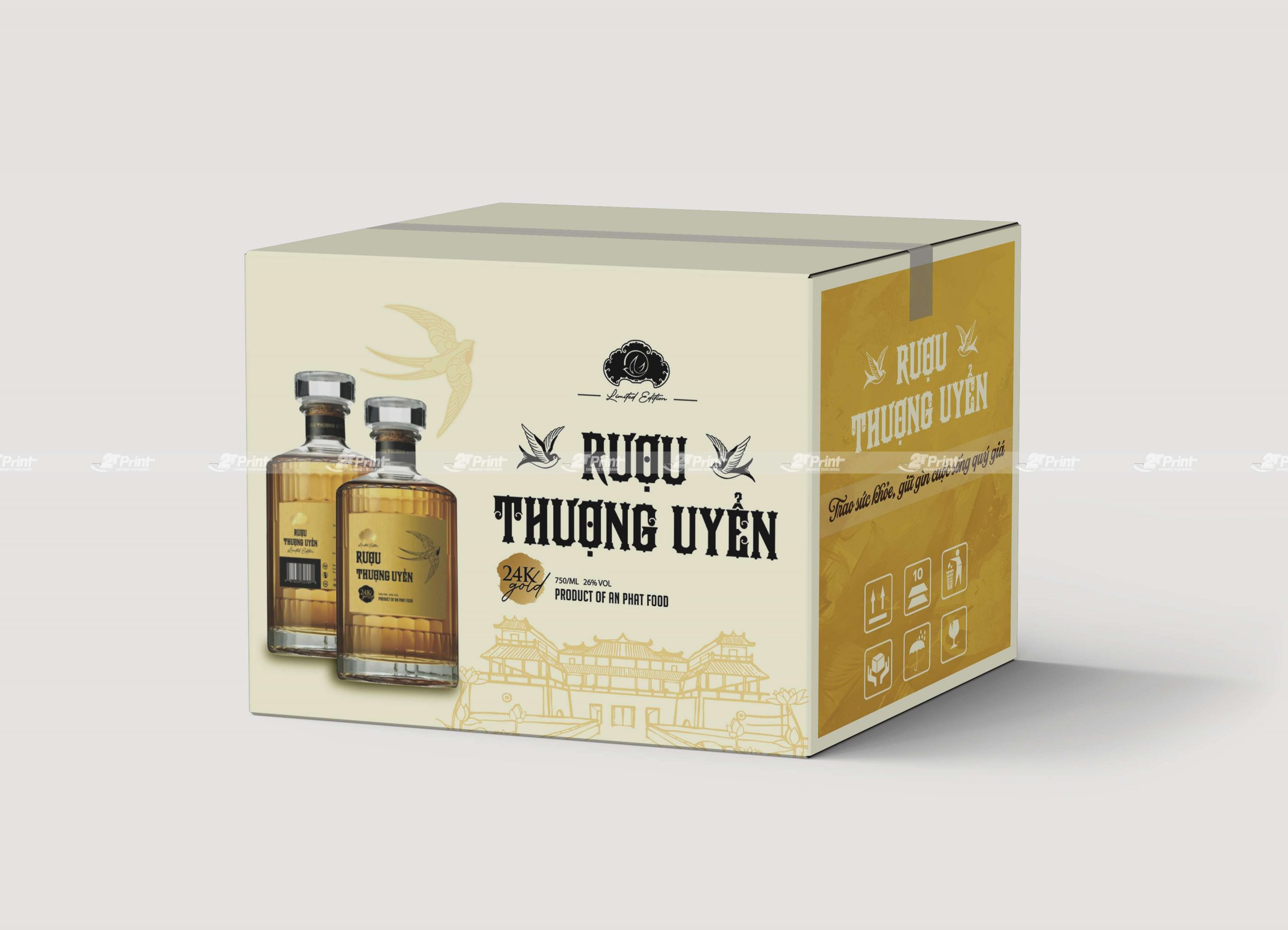 Thùng carton đựng rượu Thượng Uyển