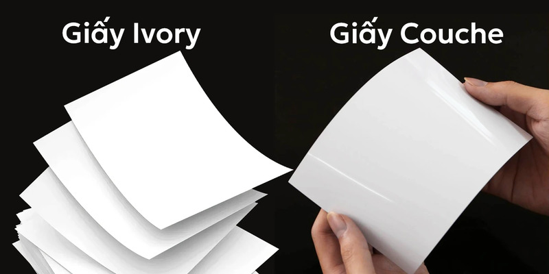 giấy couche và ivory