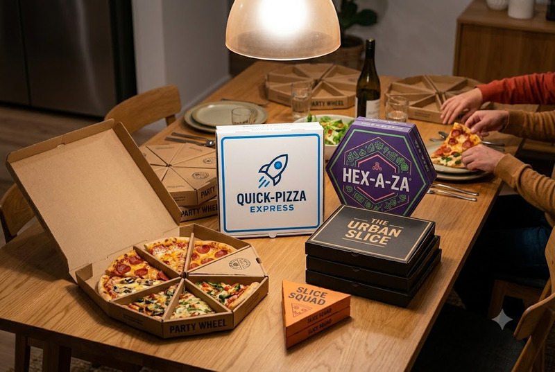 in hộp giấy đựng pizza