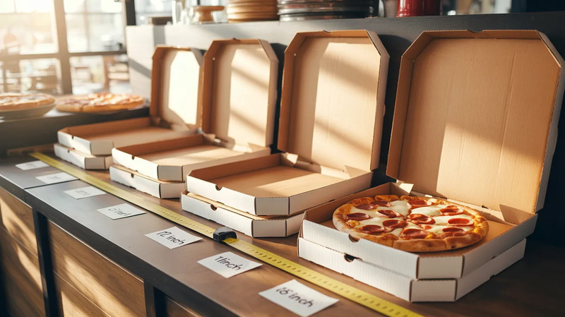 in hộp giấy đựng pizza