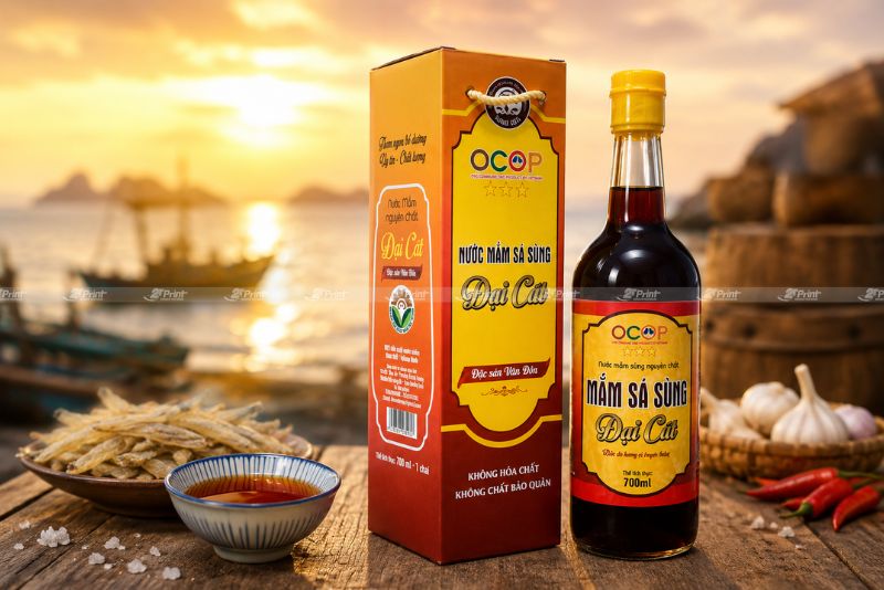 In hộp giấy đựng nước mắm