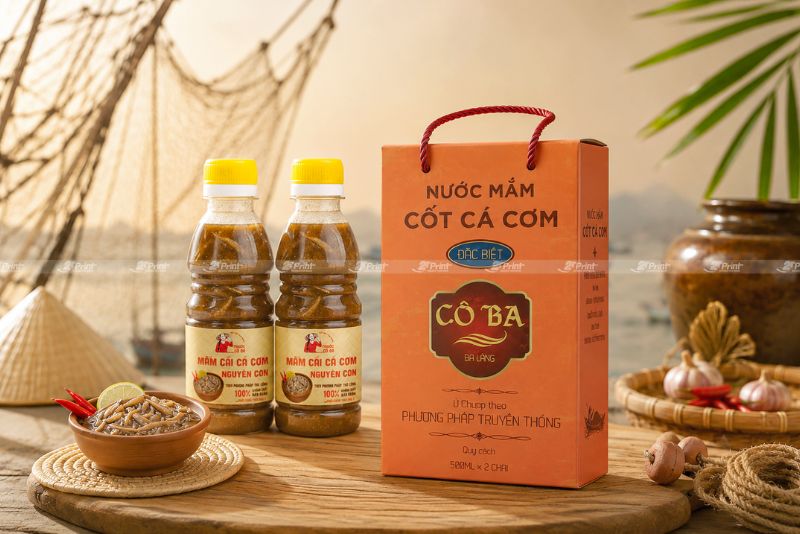 In hộp giấy đựng nước mắm