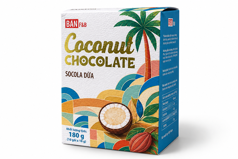 hộp socola sữa dừa lăn vân